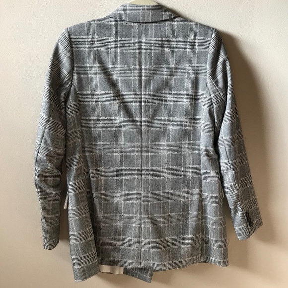 NWT H&M Checked Double Breasted Blazer Jacket - Picture 3 of 5